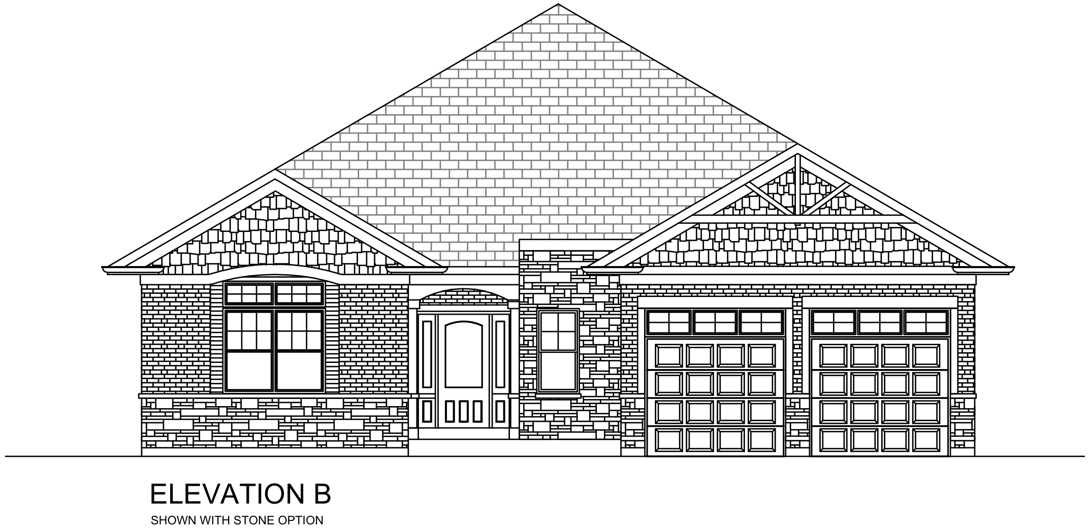 Architectural CAD Elevation · Selection B Drawing
